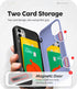 GOOSPERY Magnetic Door Bumper Case for iPhone 11, Card Holder Wallet, Protective Dual Layer, Purple