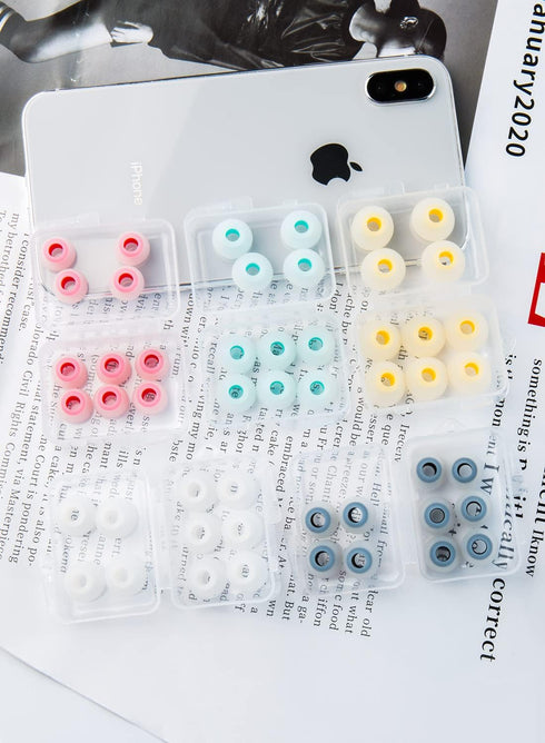 5 Pairs KBEAR 07 Ear Tips, KINBOOFI Silicone Eartips for KZ ZST ZS10 PRO AS10 ZSN ZSN PRO X Wired Headphone