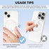 STEZHOU 12 Magnetic Silicone Ring Grip Phone Holder, Loop Grip, Compatible with Magsafe for iPhone Series (White
