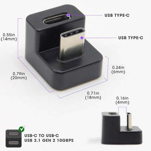 KADO Portable Monitor Adapter Set - Mini HDMI to HDMI 4K 60Hz USB-C to USB-C USB 3.1 Gen 2 10Gbps 60W PD Charging