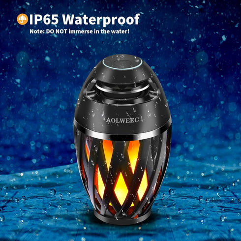 Flame Light Speaker, LED Flame Bluetooth Speakers, Outdoor Portable Stereo with HD Audio and Enhanced Bass