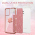 Samsung Galaxy A52 5G Case by nancheng, Cute Slim TPU Silicone with Kickstand, Bling Diamond Ring & Strap (Rose Gold)
