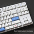 PBT Cherry Profile White Keycaps for Mechanical Keyboards, 153 Key Dye Sub MX Stem Key Caps Set for 60/65/75 Percent