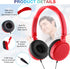 6 Pack Set Yunsailing Classroom Headphones Bulk Student Wired Class Headphones for School with Individually Wrapped