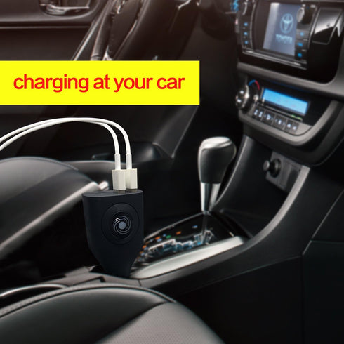 NDLBS 2Pack USB Car Charger, 2-in-1 Portable USB Car Charger with Foldable Plug for iPhone X XR XS 7 8 Plus