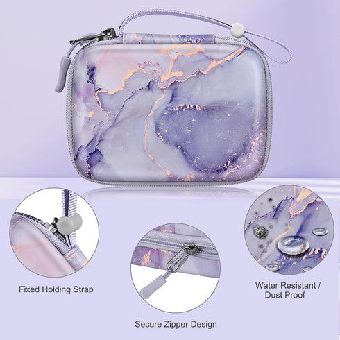 Fintie Kids Camera Case for Goopow/Seckton/Dylanto/Mgaolo/Masterbee, Digital Video Camera Bag (Lilac Marble)