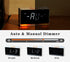 iTOMA Alarm Clock Radio with 1.4" White LED Display, Bluetooth, FM Radio, Dual Alarm, Sleep Timer, Snooze, Auto &