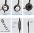 Headset 3.5mm Cell Phone with Microphone Noise Cancelling & Call Controls, Computer Headphones for Samsung PC Business