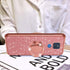 Phone Case for Motorola G Play 2021, nancheng Soft TPU Silicone Clear Cover with Lanyard Stand - Rose Gold