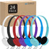 GEEKRIA 24 Pack Wired Headphones, Adjustable On-Ear Headphones, Kids Headphones for Schools, Bulk Pack