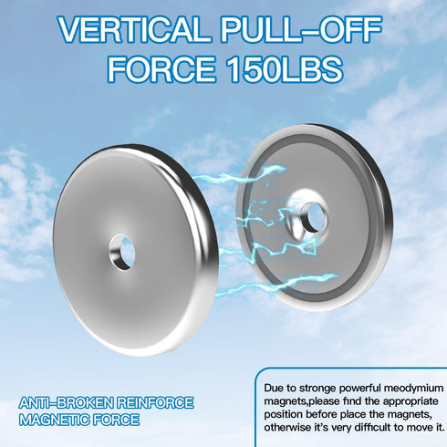 SULOVA 600 V2(Gen2) 150 pounds Magnetic roof Mount for starlink,Strong Neodyminum Round Magnet mounting kit