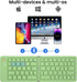 Mini Foldable Bluetooth Keyboard, Portable Wireless Full Size Keyboard (Sync Up to 3 Devices), Ultra-Slim Aluminum