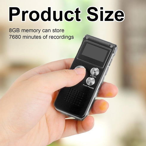 Tellegloww 8GB(Black) Ghost Hunting Equipment Paranormal Equipment for Ghost Hunting Digital EVP Voice Activated