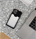 2-Pack White Leather Phone Wallet & Card Holder for iPhone & Samsung - Stretchy Back of Phone Credit Card Holder.