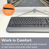X9 Performance Multimedia USB Wired Keyboard, Ergonomic Full Size Keyboard with Wrist Rest and 114 Keys for Office PC