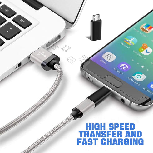 USB C Adapter 4-Pack, 2*C Female to Micro USB Male, 2*USB C to Mini 5-Pin USB Male, Compatible with GoPro, Galaxy