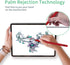 iPad 10th/9th/8th Generation 10.2" Stylus Pencil with Palm Rejection, Type C Charge, 1.5mm POM Tip Active Drawing