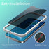 2 Pack Privacy Screen Protector for iPhone 12 Mini, Anti Spy Tempered Glass Film, Touch Sensitive, Bubble-Free