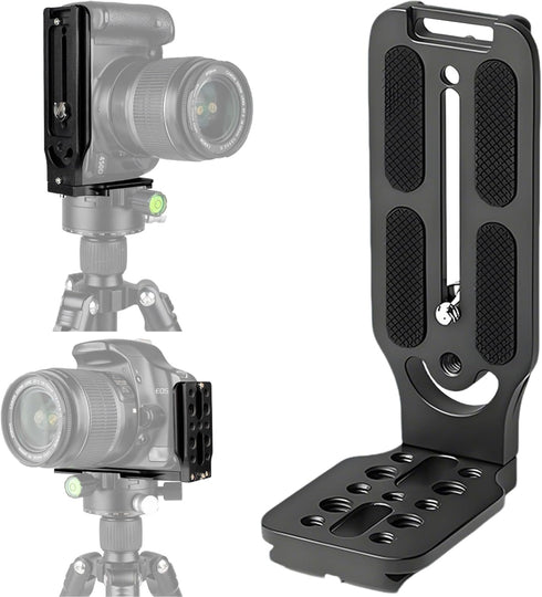 Bestoct DSLR Camera L Bracket with 1/4" & 3/8" Screw Hole, Vertical Horizontal