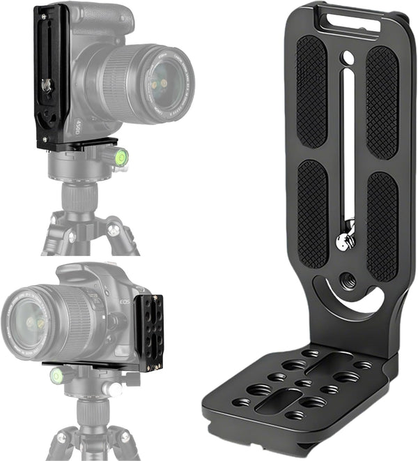 Bestoct DSLR Camera L Bracket with 1/4" & 3/8" Screw Hole, Vertical Horizontal
