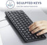 Perixx PERIBOARD-432 Wired Mini USB Keyboard - X Type Scissor Keys with Big Print Keys - US English, Black