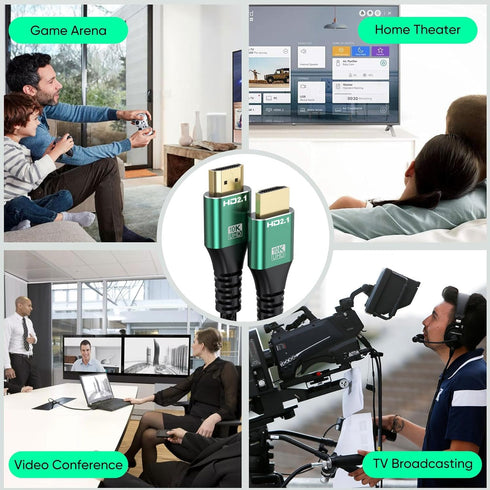 10K 8K 5-Pack 6.6FT, 2.1 48Gbps 8K@60Hz, 4K@120Hz HDR10, HDCP2.2&2.3 PS5/PS4, HDMI Cable HDMI Cable Bulk Ultra High