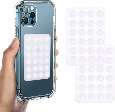 sicitu Suction Phone Case Mount, 2Pcs Silicone Phone Suction Grip Compatible with iPhone