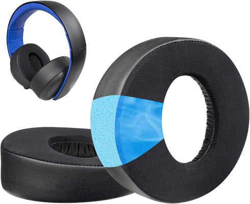SOULWIT Replacement Ear Pads for Sony Gold Wireless Playstation PS4 Headset, Earpads Cushions for Model CECHYA-0083