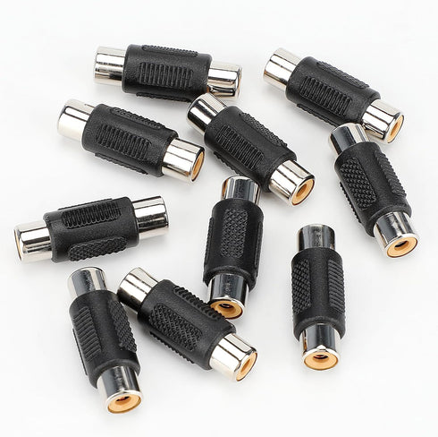 RCA Female to Female Coupler - 3 Pack Audio Video RCA Adapter Connector Gold Plated Jack to Jack Converter
