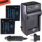Pack of 2 DMW-BCK7 Batteries and Charger for Panasonic Lumix DMC-FH25, DMC-FH27, DMC-FP5, DMC-FP7, and More
