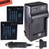 Pack of 2 DMW-BCK7 Batteries and Charger for Panasonic Lumix DMC-FH25, DMC-FH27, DMC-FP5, DMC-FP7, and More