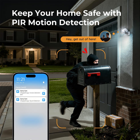 VSMAHOME 2K Vision,2-Way 24/7 128G Included),2-Pack Cameras for Home Security,Indoor/Outdoor for Baby/Elder/Pet