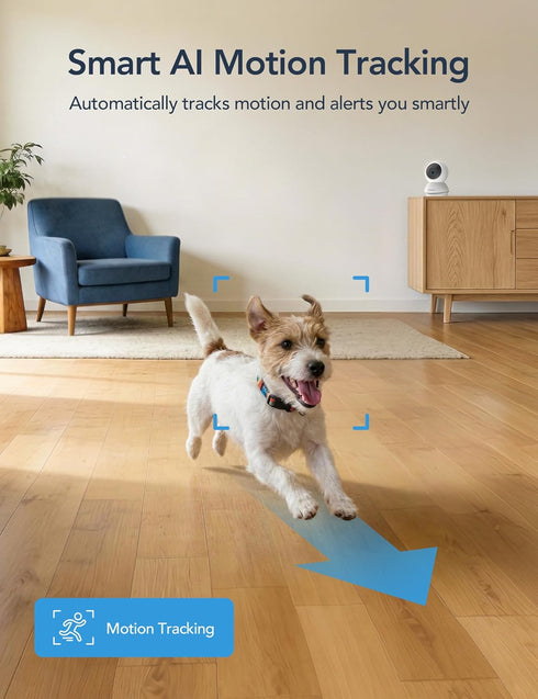 GNCC 2K 2.4/5GHz, 2-Way WiFi Cameras for Home Security, Security Camera Indoor, Baby/Pet Camera with Phone App, Motion
