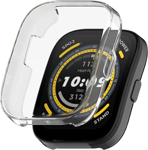 Cases for Amazfit Bip 5 Smart Watch 1.91inch, Soft TPU Protective Cover with Screen Protectors (Clear)