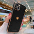 Teageo Compatible with iPhone 13 Case for Women Girl, Cute Love-Heart Luxury Bling Soft Back Cover for iPhone 13, Black