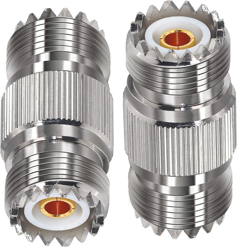 2PCS PL259 UHF Coax Adapter Cable Gender Changers, SO239 Coax Connector Female to Female for CB Radio