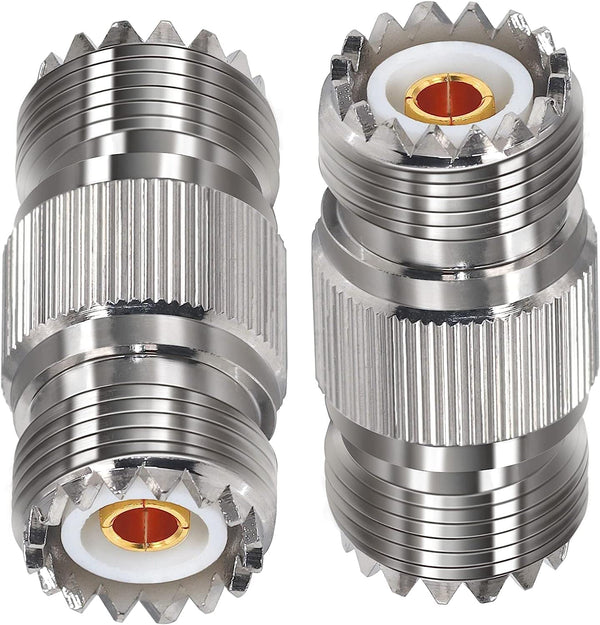 2PCS PL259 UHF Coax Adapter Cable Gender Changers, SO239 Coax Connector Female to Female for CB Radio