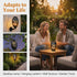 ANERIMST 360 24-Hour for Dad, Outdoor Bluetooth Speakers with LED Torch Light Wireless & Waterproof Speaker for Garden