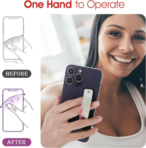 Cobee Phone Loop Finger Holders, 5 Pcs Telescopic Grip Stand, Universal Silicone Colorful Phone Grip for Most
