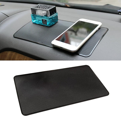 Car Dashboard Anti-Slip Rubber Pad, 10.6"x 5.9" Universal Non-Slip Sticky Adhesive Mat for Phones Sunglasses Keys