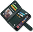 Asuwish iPhone 6 6s Wallet Case with Flip Card Holder & Tempered Glass Protector - Dark Green for Men & Women.
