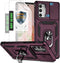AYMECL Galaxy Note 20 Phone Case, Samsung Note 20 Case with 2 Pcs Self-Healing Film, Slide Camera Cover, Magnetic Ring