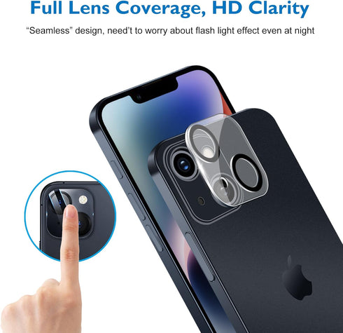 Esanik iPhone 14 Plus 6.7" Privacy Screen Protector 3+2 Pack, Anti-Spy Tempered Glass, 9H Hardness, Easy Install, Case