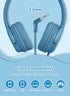 DyBaxa Kids Headphones - Foldable On-Ear, 94dB Volume Limiter, 3.5mm Jack, Dark Blue, Perfect for School & Travel.