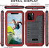 Mitywah Heavy Duty Waterproof Case for iPhone 12 Pro, Shockproof with Built-in Screen Protector, 6.1 Inch, Red