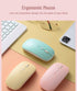 Wireless Keyboard and Mouse Combo – Cute Bluetooth Keyboard with Silent Mouse, 3 Adjustable DPI, 2.4G USB Slim Keyboard