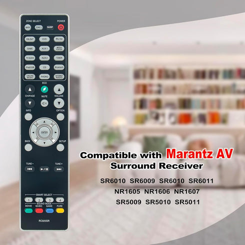 Replacement Remote RC025SR for Marantz AV Surround Receiver SR6010, SR6009, SR6011, NR1605, NR1606, NR1607, SR5009,