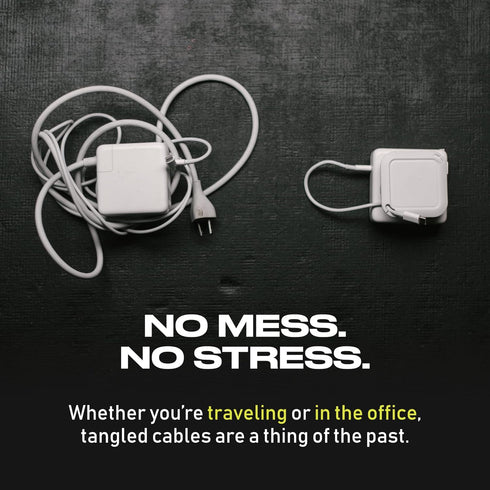 Fuse Reel The Side Kick Collapsible Charger Organizer and Travel Accessory,Usb-c, Compatible with MacBook and PC