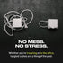 Fuse Reel The Side Kick Collapsible Charger Organizer and Travel Accessory,Usb-c, Compatible with MacBook and PC