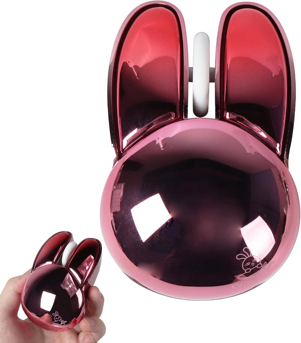 Wireless Mouse Bluetooth Cute Bunny Dual-Mode Computer Mouse, Portable Small 2.4G Optical Mouse with USB Receiver,